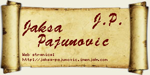 Jakša Pajunović vizit kartica